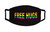 Gesichtsmaske Rainbow Free Hugs / schwarz, 3 Stück, waschbar