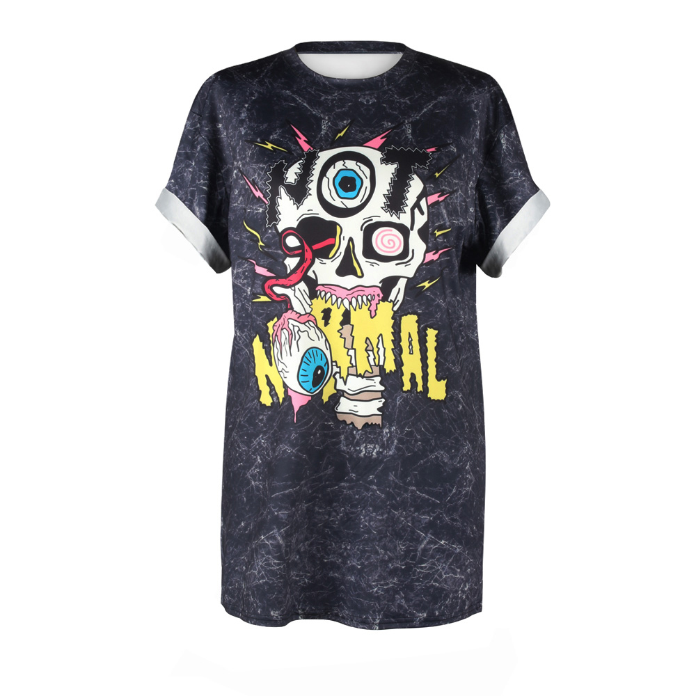 Unisex T-Shirt "not normal skull" Japanischer Harajuku Style,  Punk Rock