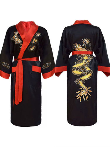 Kimono Silk Nightwear Shower Spa Bathrobe Bridesmaid (Zweischichtigen)